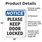 Signmission Please Keep Door Locked, 10 in W x Rectangle, Vinyl Decal OS-2PACK-NS-D-1014-V-17471 - alternate 6
